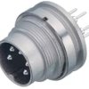 Panel plug, 3 pole, THT, screw locking, straight, 09 0307 90 03