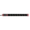 Listwa Zasilająca PDU Rack 1U 250V/16A 8x Schuko Kabel 3m