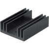 Extruded heatsink, (L x W x H) 37.5 x 29 x 11.5 mm, 15.7 to 6.8 K/W, black anodized, SK 09 37,5 SA TO 220