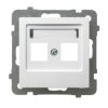 AS Obudowa gniazda podwójne typu Keystone biała GPK-2G/p/00 OSPEL