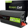 PRZETWORNICA NAPIĘCIA Green Cell PowerInverter LCD 12V -igt/br 230V 500W/1000W CZYSTA SINUSOIDA
