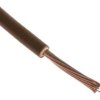 Przewód jednożyłowy linkowy, 2491B, 1 mm², 32/0,2 mm, 17 AWG, Bezhalogenowe, 500 V, Brązowy, dł. 100m, RS PRO