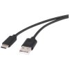 Renkforce RF-4288947 USB 2.0 Cable A-C 1m Black Gold Plated Connectors