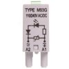 Moduł sygnalizacyjny LV (dioda LED zielony + warystor V) 110-230V AC/DC M93G szary 854860