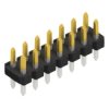 Pin header, 14 pole, pitch 2.54 mm, straight, black, SL LP 2 082 14 S