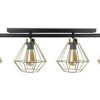 Lampa Sufitowa Nowoczesna 4Xe27 Febris Black/Gold