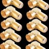 BS15-301814 10x F angle adapter, F jack/F socket, gold-plated