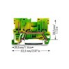 WAGO 769-227 2-pin Ground Carrier Terminal Block Green-yellow