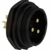 SPP2912-3WZ-P Wtyk 3 pin, zakręcane na obudowę, zakręcany, wodoodporny - gwint zewnętrzny (50A)