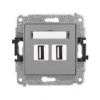 ICON Gniazdo podwójne 2xUSB A-A 2.0 szary mat 27IGUSB-2 KARLIK