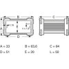 Aluminum enclosure, (L x W x H) 50 x 63.6 x 33 mm, gray (RAL 7005), IP54, FR 55 25 50 ME