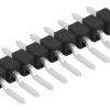 Pin header, 9 pole, pitch 2.54 mm, straight, black, 10050086
