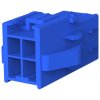 Socket housing, 4 pole, pitch 3.96 mm, straight, blue, 177908-6