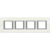 AXOLUTE Ramka 4 poczwórna prostokątna pozioma 4X2 moduły biały limoges HA4802M4HBG LEGRAND