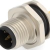 Circular connector, 5 pole, solder connection, screw locking, straight, T4140412051-000