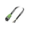 Phoenix Contact 1533576 SAC Cable 4P 2m PUR M12 Socket A-coded Black-Grey