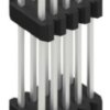 Pin header, 10 pole, pitch 1.27 mm, straight, black, SLVW811710Z