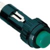 Pushbutton, 1 pole, green, unlit , 0.1 A/24 V, mounting Ø 9.1 mm, IP40, 1.10.107.011/0507