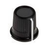 Pokrętło potencjometru oś: 6.35mm średnica: 16.2mm Okrągłe Plastik Czarny, szary RS PRO