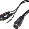 SpeaKa Professional SP-7869832 RCA/Cinch / Złącze DIN Audio adapter Y [1x złącze żeńskie DIN 5-pin - 2x złącze męskie RC