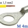 Konektor ( oczko ) metal; 4mm; kabel 0,5- 1,5mm2