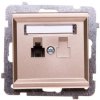 SONATA Gniazdo telefoniczne pojedyncze RJ11 szampański złoty GPT-1R/m/39