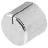 Pokrętło potencjometru oś: 6.4mm średnica: 16mm Okrągłe Aluminium Srebrny RS PRO