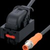 Sensor actuator cable, edge gateway to M12-cable plug, straight, 0.6 m, PVC, black, E70450