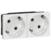 Legrand 077253 Mosaic Socket 3-Way Schuko White 45° 6 Modules