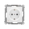 Simon 55 Gniazdo Schuko z przesłonami (moduł) 16 A, 250 V~, szybkozłącza Antybakteryjny biały TGSZ1CZ.01/AB111
