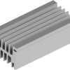 Extruded heatsink, (L x W x H) 100 x 50.7 x 33 mm, 5 to 1.9 K/W, natural aluminum, 10020842