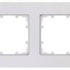DELTA miro ramka 2-krotny w kolorze aluminium metaliczny wymiary 161x 90mm