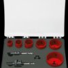 70604 Hole saw set, electrical, HSS bimetal, 9 pieces