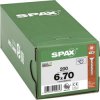 SPAX 1191010600705 R 88091 Senkkopf/T-STAR Wkręt do drewna 6 mm 70 mm T-STAR plus stal WIROX 200 szt.