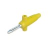 Wtyk izolowany 4mm z otworem 4mm, lutowany 30A, żółty Buela 300