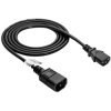 Akyga AK-PC-03C Current Cable [1x IEC C14 plug - 1x IEC C13 socket ] 1.8 m Black