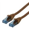 Roline Utp Patchcord Cat.6A Component Level, Lsoh, Brązowy, 0.5 M