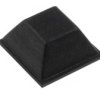 NOGA-G-KW Nóżka do obudowy gumowa, przyklejana, kwadratowa wysoka 12x12mm; wysokość 6mm - czarna