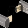 60054 USB 4.0 adapter, C male to C female, angled, metal
