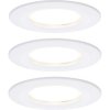 Paulmann 93870 LED Bathroom Recessed 3-Piece Set 18W White Matt
