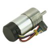 12V Metal DC Geared Motor with Encoder (131:1, 83RPM, 45Kg.cm)