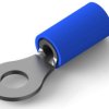 Insulated ring cable lug, 1.04-2.62 mm², AWG 16 to 14, 4.34 mm, M4, blue, 320565