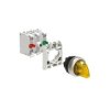Zestaw pulpitowy przełącznik sterowniczy żółty podświetlany 1-0-2 samopowrót do 0 adapter zestyki 1Z+1R LED:12-30VAC/DC LPCSL131