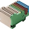Initiator/actuator terminal block, spring balancer connection, 0.5-2.5 mm², 2 pole, 17.5 A, 4 kV, dark beige, 1692670000