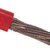 Kabel trzynormowy PCW, dł. 100m 16 mm², 100 A, 600 V, Maximum of +105 C Czerwony Zgodność z trzema normami, RS PRO