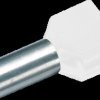187734 Twin-Aderendhülse isoliert 2x0,75 mm²/10 mm, weiß, 100er Pack