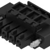Socket header, 4 pole, pitch 3.81 mm, angled, black, 1798790000