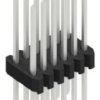 Pin header, 12 pole, pitch 1.27 mm, straight, black, 10061644