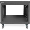 Cabinet rack, 19", 8 U, mobil, (H x W x D) 420 x 507 x 460 mm, sheet steel, black, DN-48000
