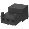 Socket housing, 3 pole, pitch 2.54 mm, angled, black, 3-644312-3